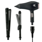 QC Beauty dryer, flat iron and curling iron set
