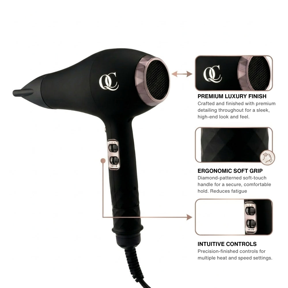 QC Beauty hair dryer and curling iron set – view 3