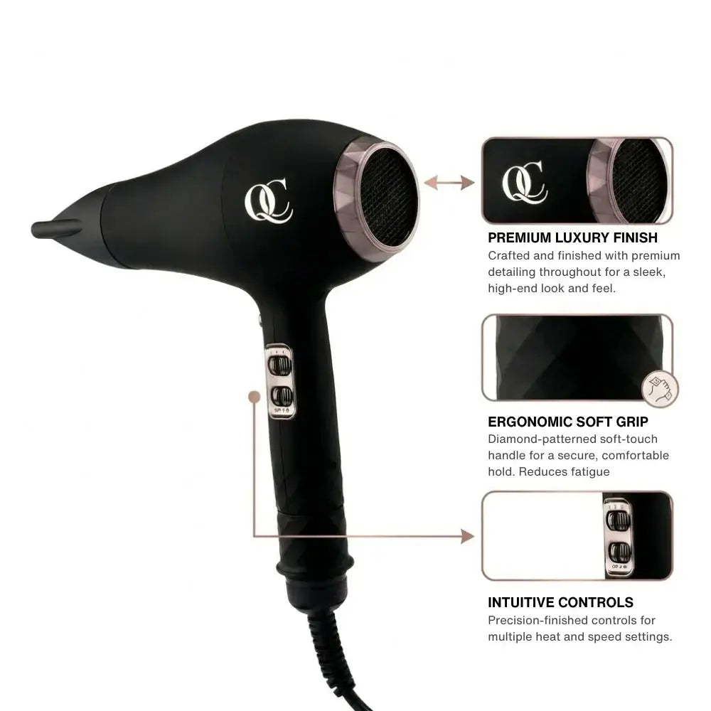QC Beauty hair dryer and curling iron set – view 3