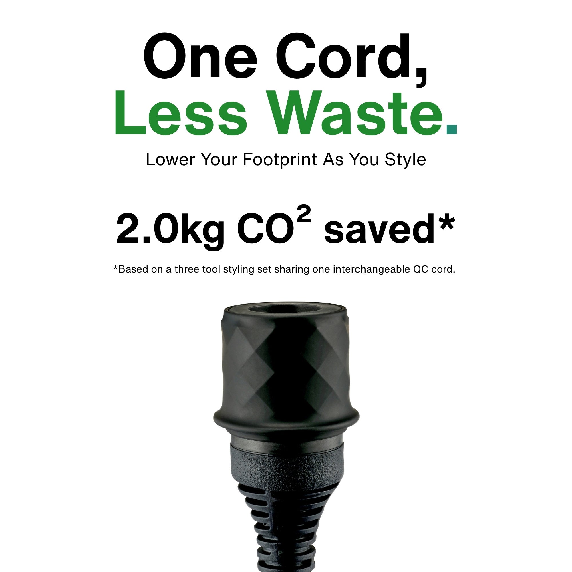 QC Beauty quick-connect detachable power cord – view 2